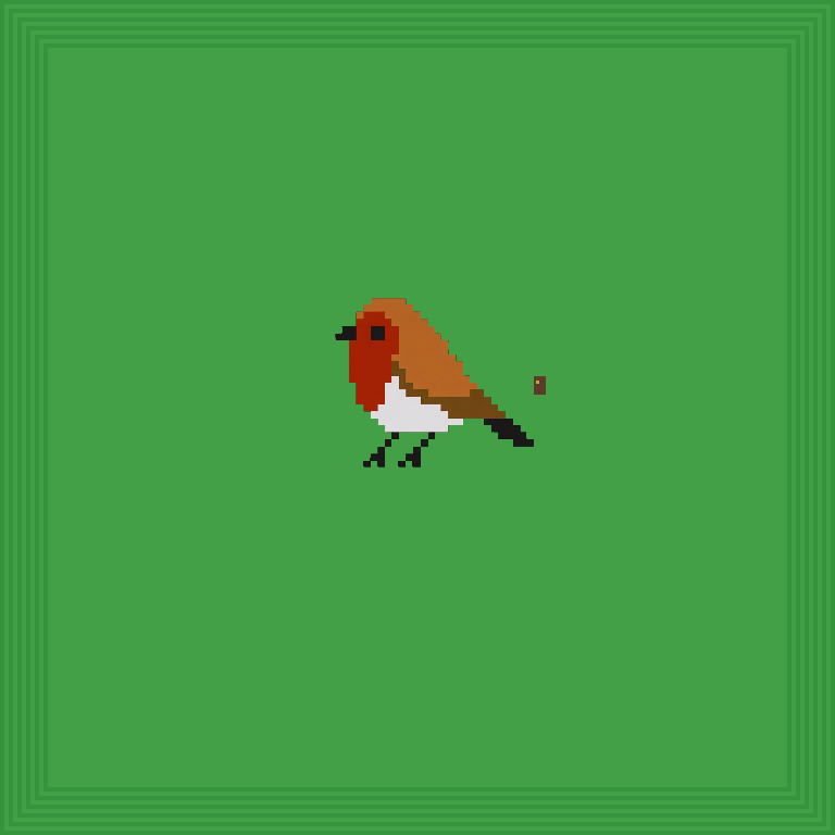 Forager bird · Indigo body, Amber wings, Ember eyes