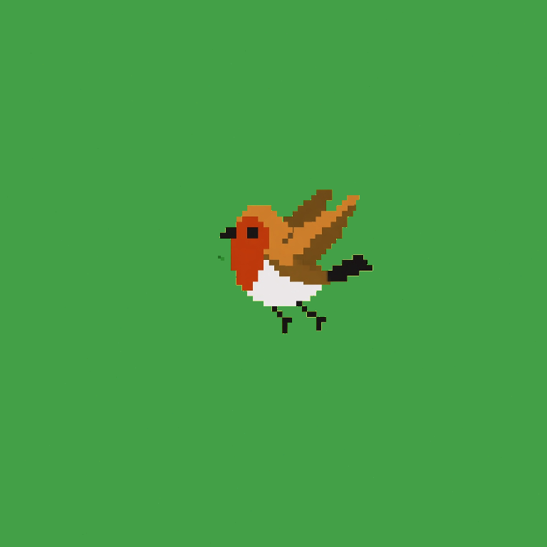 Forager bird · Verdigris body, Toxic wings, Ember eyes